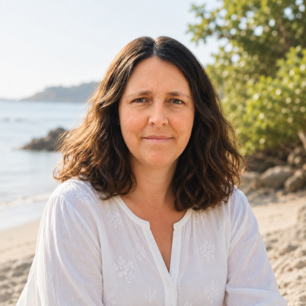 Daniela Adloff am Strand – persönliche Begleitung im Intensiv-Mentoring